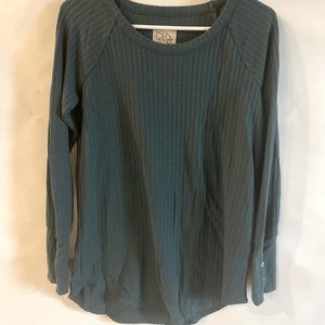 Womens green knit sweater